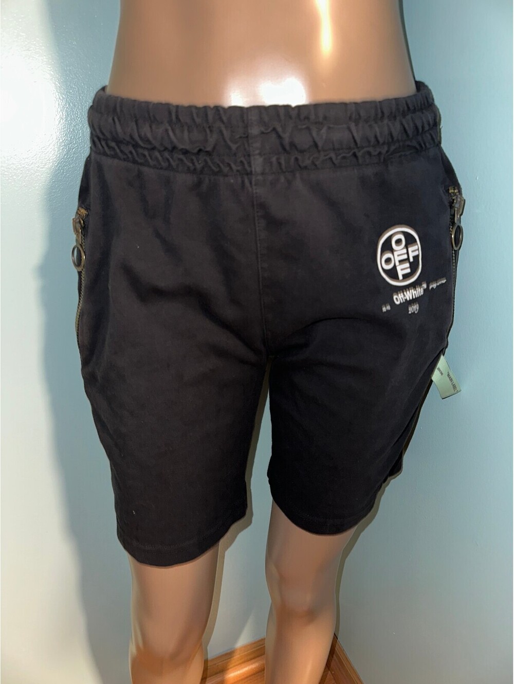 Off-White "Impressionism" 2019 Black Sweatshort S